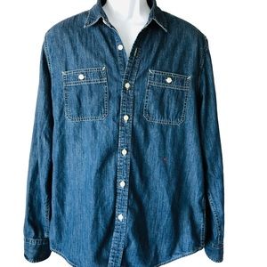 American Eagle Large Blue Denim Shirt